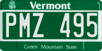 VT license plate PMZ495