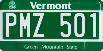 VT license plate PMZ501