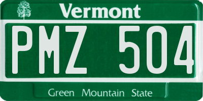 VT license plate PMZ504