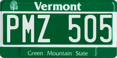 VT license plate PMZ505