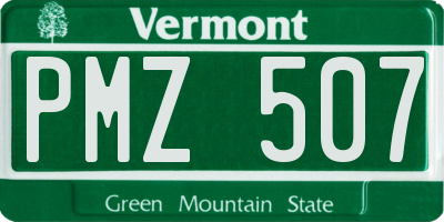 VT license plate PMZ507