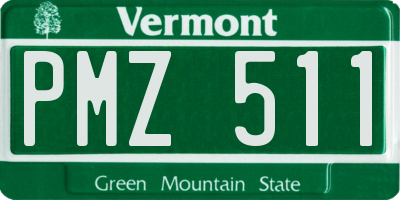 VT license plate PMZ511