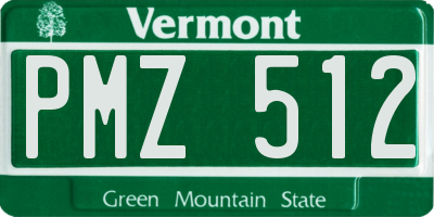VT license plate PMZ512