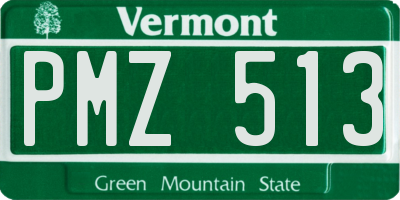 VT license plate PMZ513