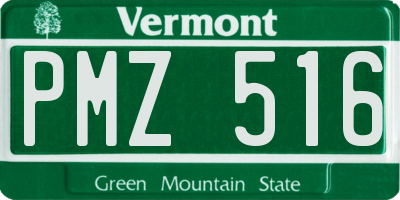 VT license plate PMZ516