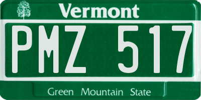 VT license plate PMZ517