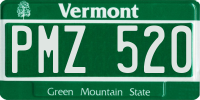 VT license plate PMZ520