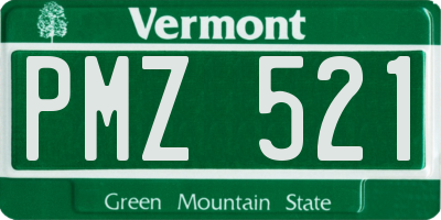 VT license plate PMZ521
