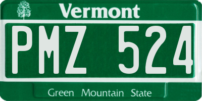 VT license plate PMZ524
