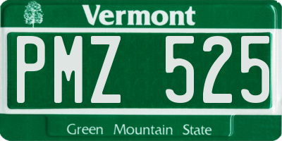 VT license plate PMZ525