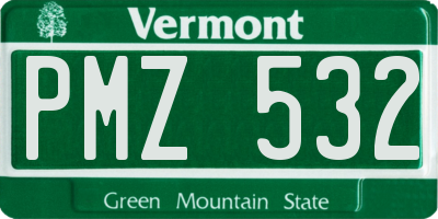 VT license plate PMZ532