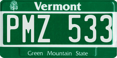VT license plate PMZ533