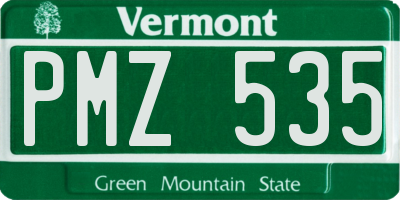 VT license plate PMZ535