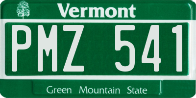VT license plate PMZ541