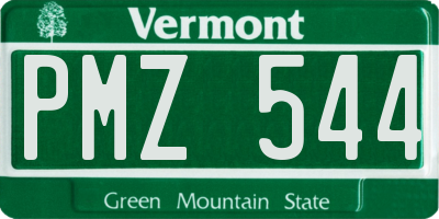 VT license plate PMZ544