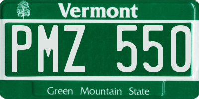 VT license plate PMZ550