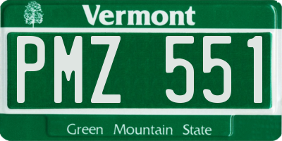 VT license plate PMZ551