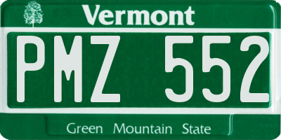 VT license plate PMZ552