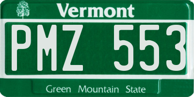 VT license plate PMZ553