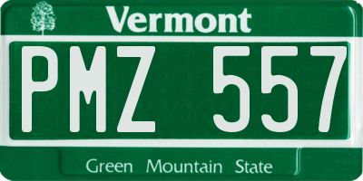 VT license plate PMZ557