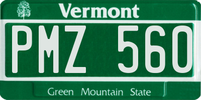VT license plate PMZ560