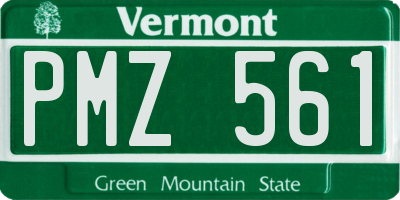 VT license plate PMZ561
