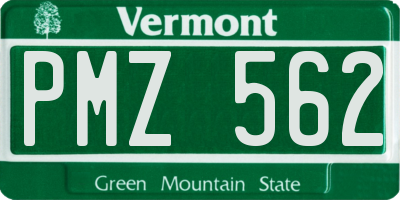 VT license plate PMZ562