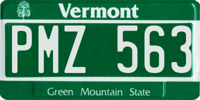 VT license plate PMZ563