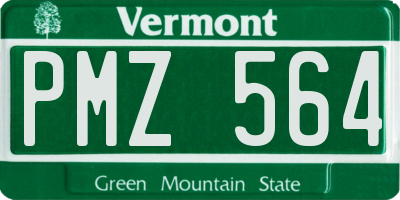 VT license plate PMZ564