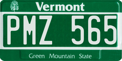 VT license plate PMZ565