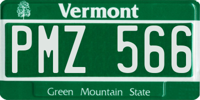 VT license plate PMZ566