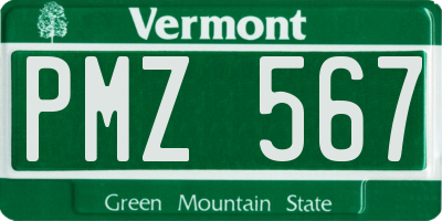 VT license plate PMZ567