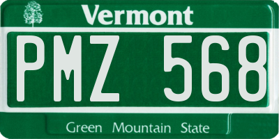 VT license plate PMZ568