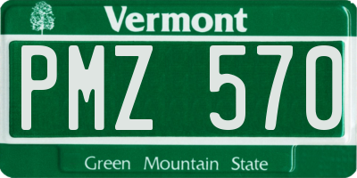 VT license plate PMZ570