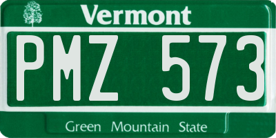 VT license plate PMZ573