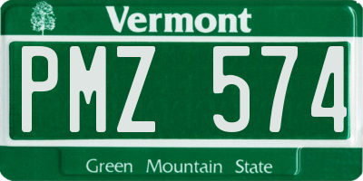 VT license plate PMZ574