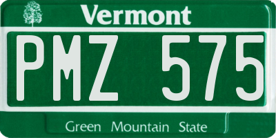 VT license plate PMZ575