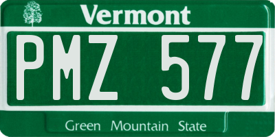 VT license plate PMZ577