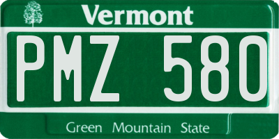 VT license plate PMZ580
