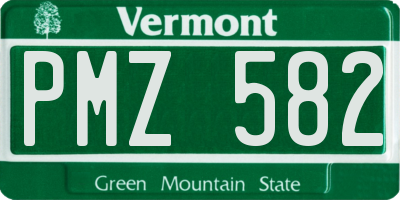 VT license plate PMZ582