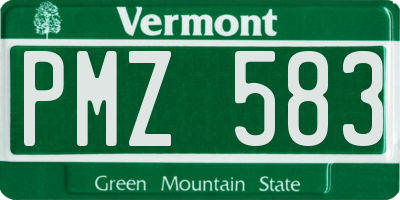VT license plate PMZ583