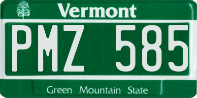 VT license plate PMZ585