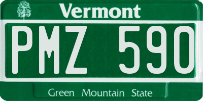 VT license plate PMZ590