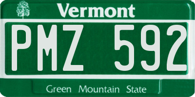 VT license plate PMZ592
