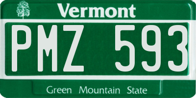 VT license plate PMZ593