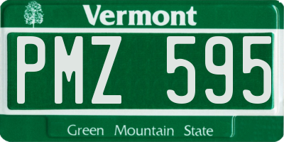 VT license plate PMZ595