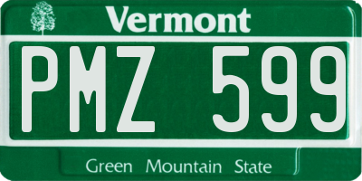 VT license plate PMZ599