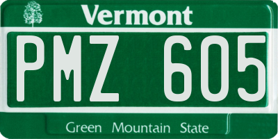 VT license plate PMZ605