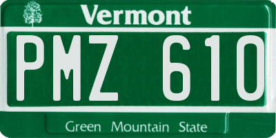 VT license plate PMZ610