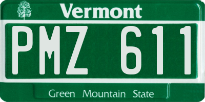VT license plate PMZ611